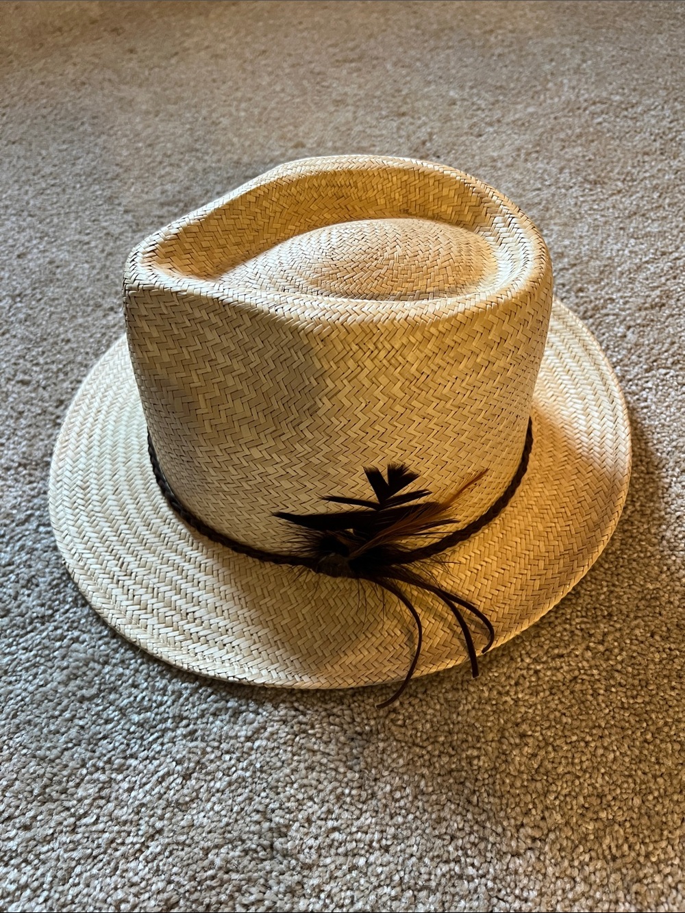 San Diego Hat Co Straw Fedora Hat - Natural. NWOT. Never worn. - Picture 2 of 4